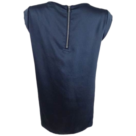 DKNY Women's Printed Lace-Trim Top Plaid Red and Black - Picture 3 of 4